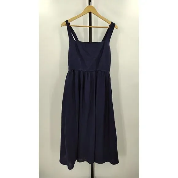 Quince Navy Blue Midi Dress - Picture 2 of 3